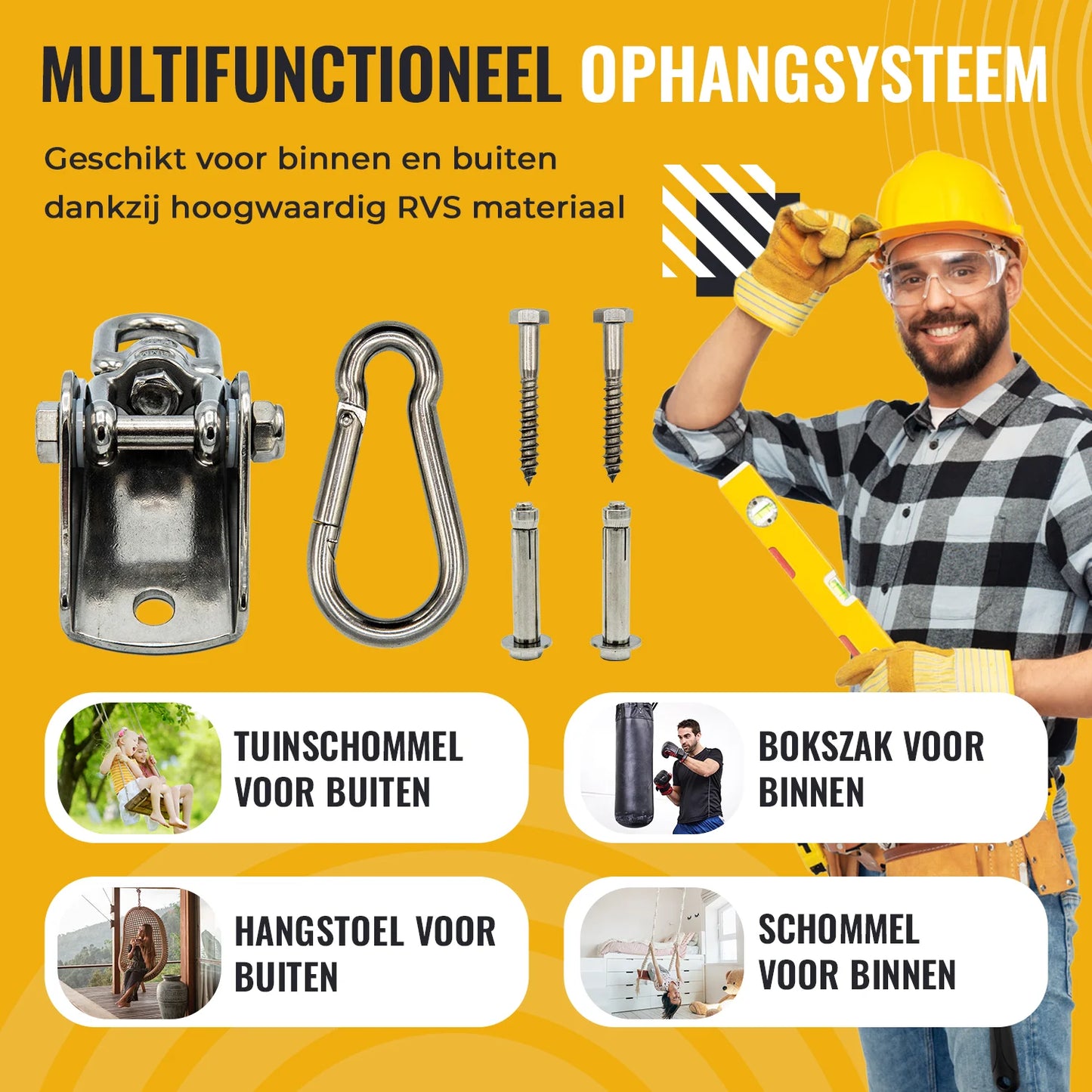 Ophangsysteem met Karabijnhaak