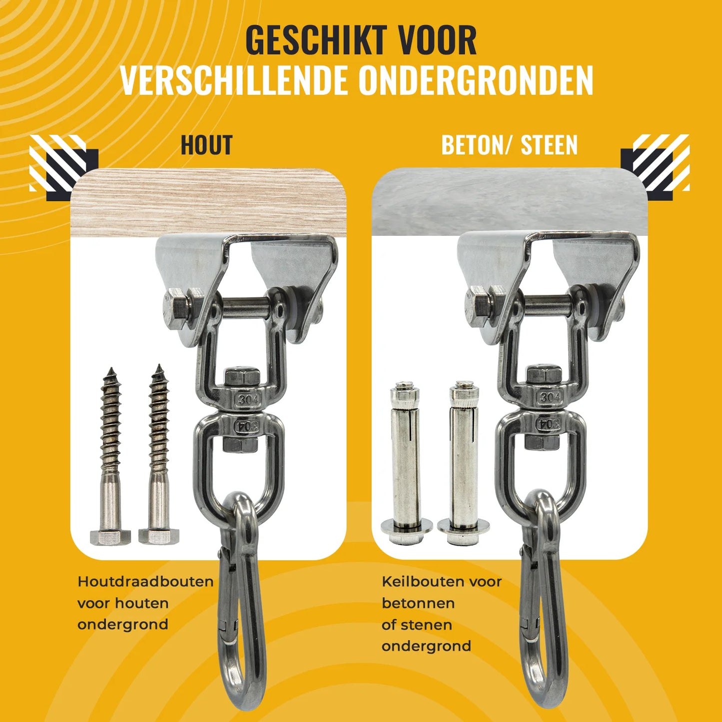 Ophangsysteem met Karabijnhaak