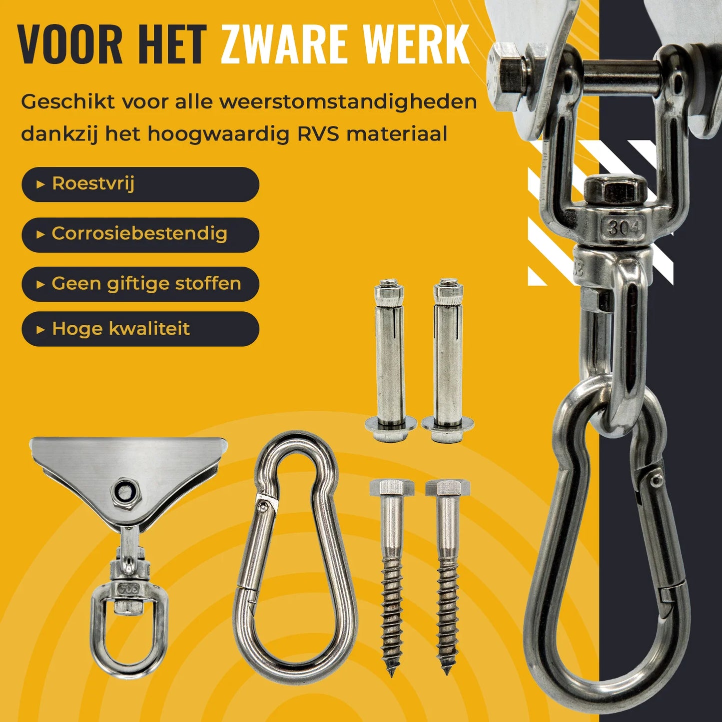Ophangsysteem met Karabijnhaak