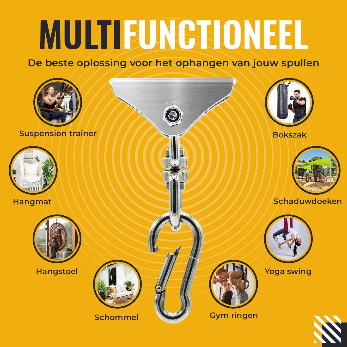 Ophangsysteem met Karabijnhaak