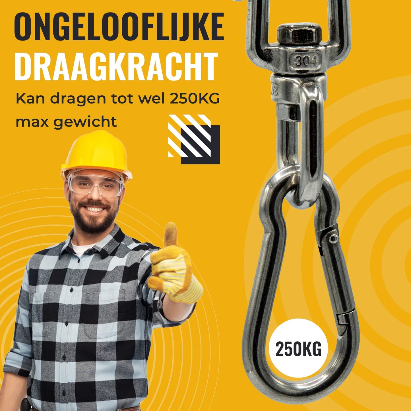 Ophangsysteem met Karabijnhaak